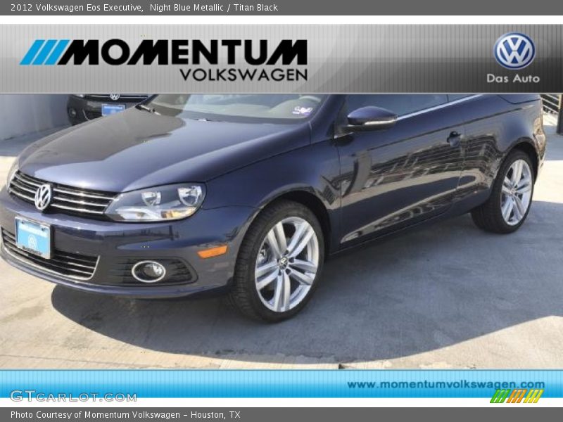 Night Blue Metallic / Titan Black 2012 Volkswagen Eos Executive