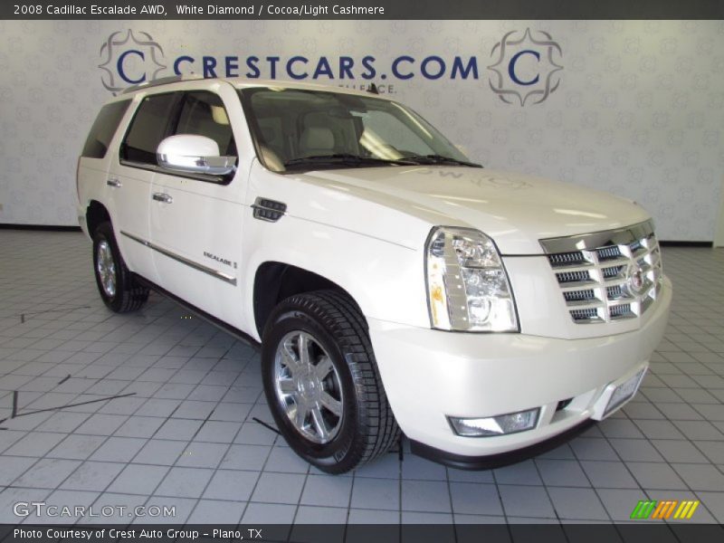 White Diamond / Cocoa/Light Cashmere 2008 Cadillac Escalade AWD