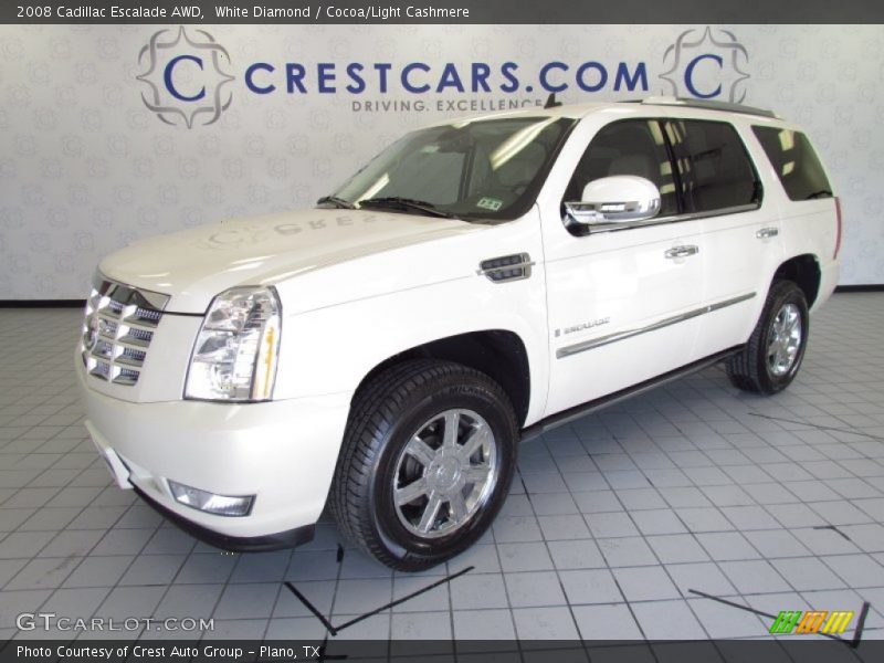 White Diamond / Cocoa/Light Cashmere 2008 Cadillac Escalade AWD