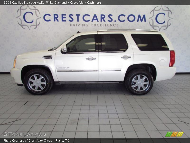 White Diamond / Cocoa/Light Cashmere 2008 Cadillac Escalade AWD
