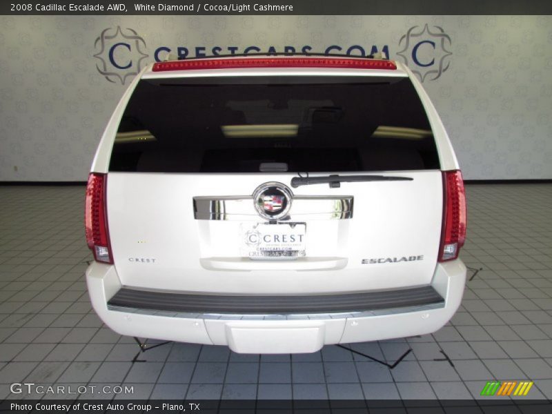 White Diamond / Cocoa/Light Cashmere 2008 Cadillac Escalade AWD