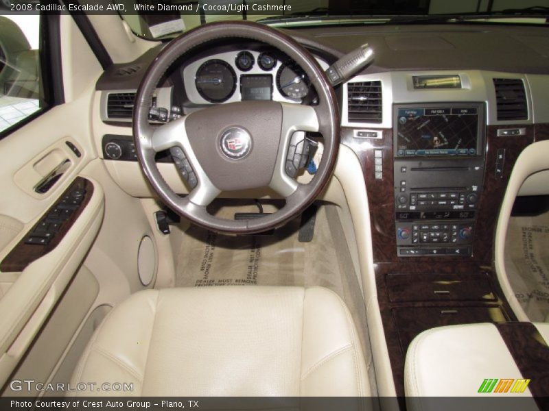 White Diamond / Cocoa/Light Cashmere 2008 Cadillac Escalade AWD