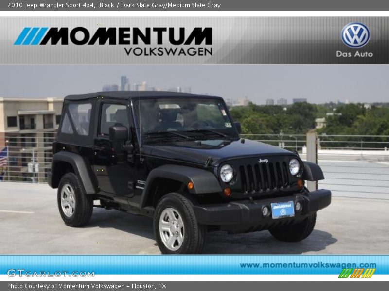 Black / Dark Slate Gray/Medium Slate Gray 2010 Jeep Wrangler Sport 4x4