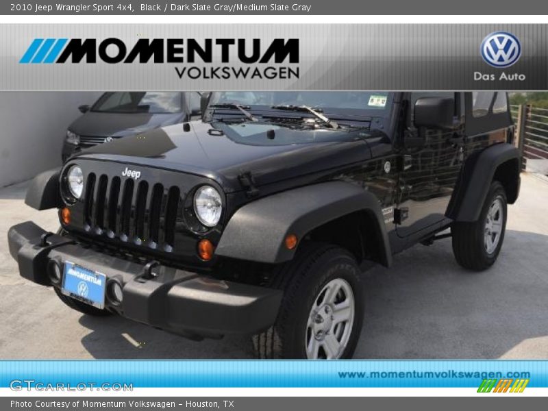 Black / Dark Slate Gray/Medium Slate Gray 2010 Jeep Wrangler Sport 4x4