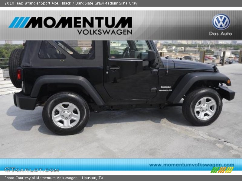 Black / Dark Slate Gray/Medium Slate Gray 2010 Jeep Wrangler Sport 4x4