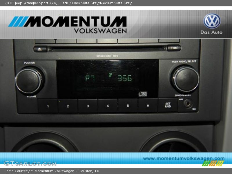 Black / Dark Slate Gray/Medium Slate Gray 2010 Jeep Wrangler Sport 4x4