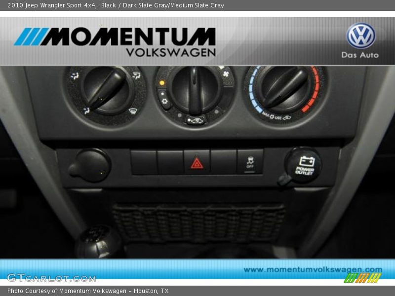 Black / Dark Slate Gray/Medium Slate Gray 2010 Jeep Wrangler Sport 4x4