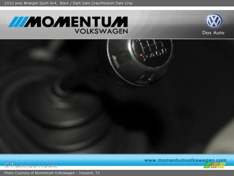 Black / Dark Slate Gray/Medium Slate Gray 2010 Jeep Wrangler Sport 4x4