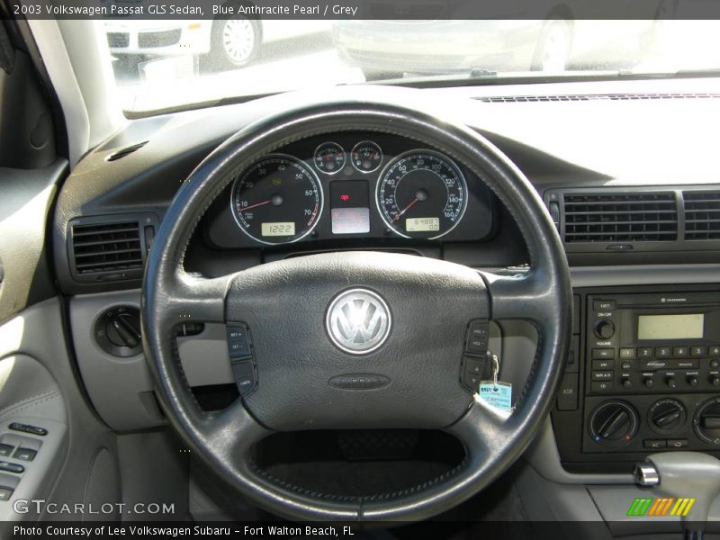 Blue Anthracite Pearl / Grey 2003 Volkswagen Passat GLS Sedan