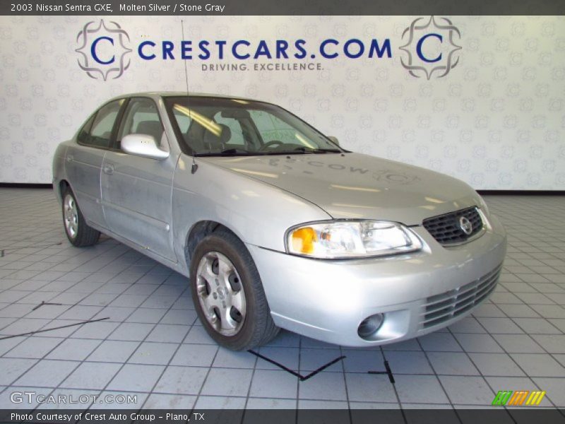 Molten Silver / Stone Gray 2003 Nissan Sentra GXE