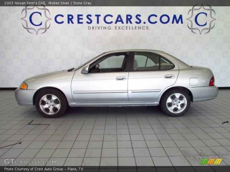 Molten Silver / Stone Gray 2003 Nissan Sentra GXE