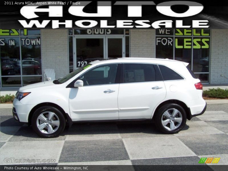 Aspen White Pearl / Taupe 2011 Acura MDX