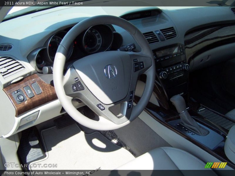 Aspen White Pearl / Taupe 2011 Acura MDX