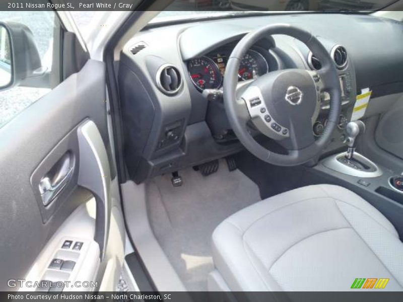 Pearl White / Gray 2011 Nissan Rogue SL