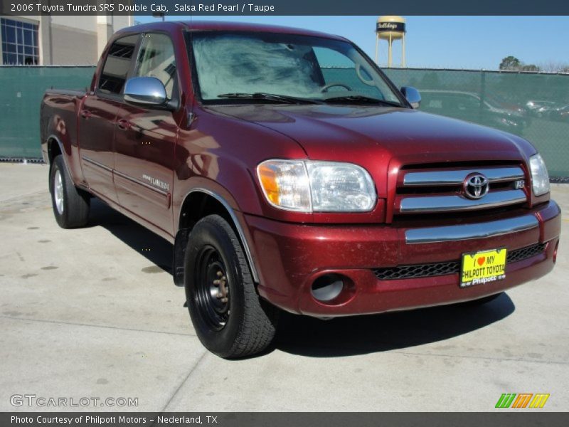 Salsa Red Pearl / Taupe 2006 Toyota Tundra SR5 Double Cab