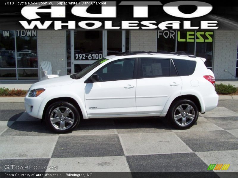 Super White / Dark Charcoal 2010 Toyota RAV4 Sport V6