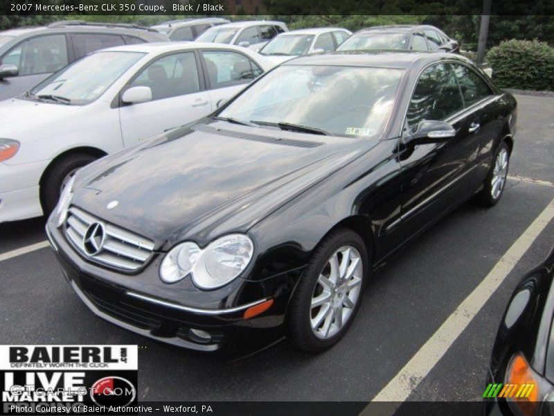 Black / Black 2007 Mercedes-Benz CLK 350 Coupe