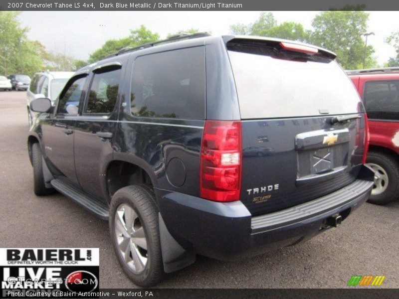 Dark Blue Metallic / Dark Titanium/Light Titanium 2007 Chevrolet Tahoe LS 4x4