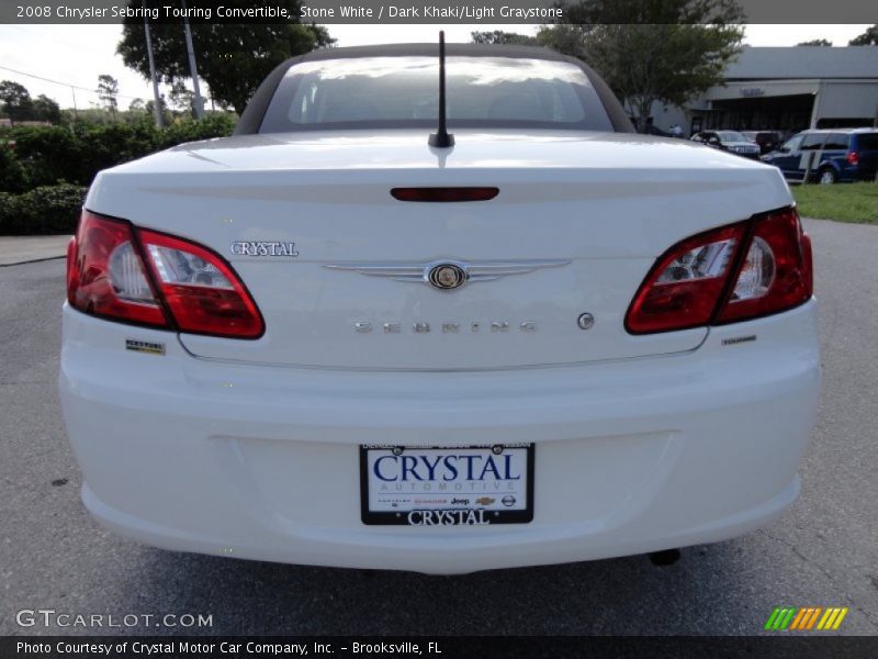 Stone White / Dark Khaki/Light Graystone 2008 Chrysler Sebring Touring Convertible