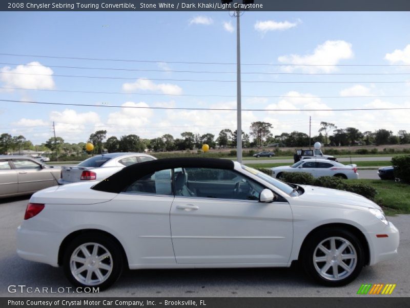 Stone White / Dark Khaki/Light Graystone 2008 Chrysler Sebring Touring Convertible