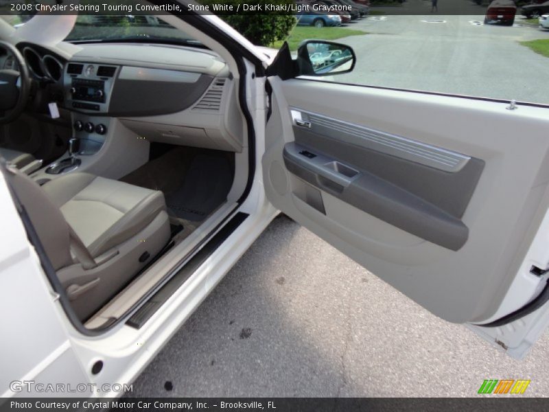 Stone White / Dark Khaki/Light Graystone 2008 Chrysler Sebring Touring Convertible
