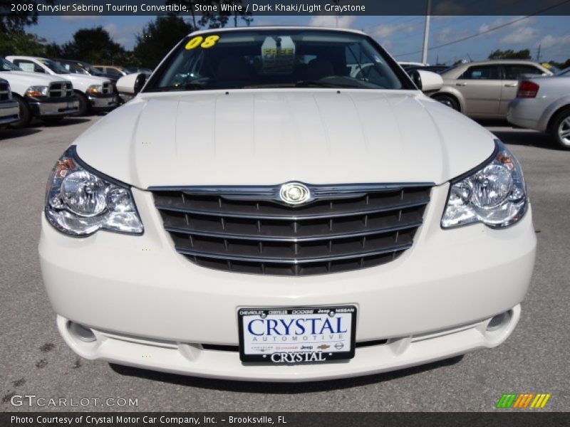 Stone White / Dark Khaki/Light Graystone 2008 Chrysler Sebring Touring Convertible