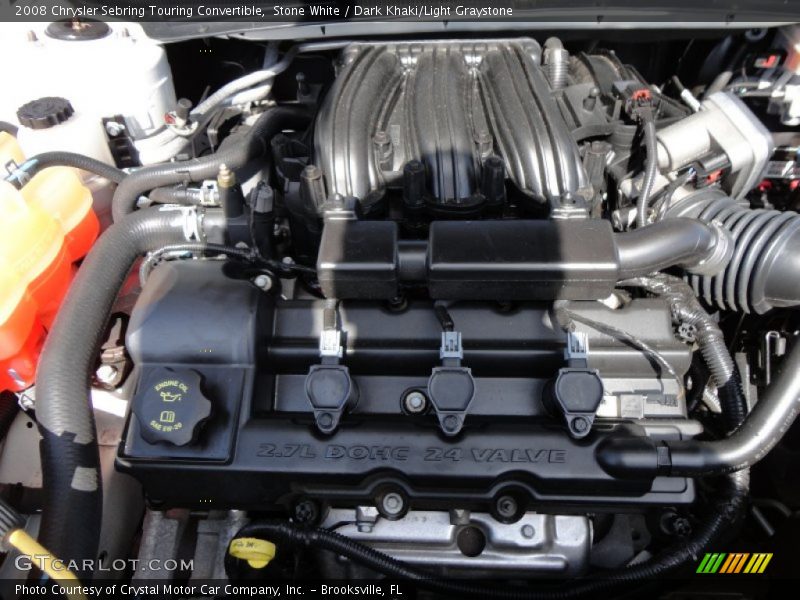  2008 Sebring Touring Convertible Engine - 2.7 Liter Flex-Fuel DOHC 24-Valve V6