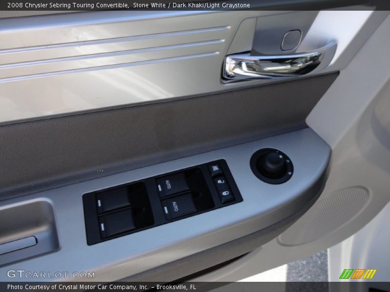 Stone White / Dark Khaki/Light Graystone 2008 Chrysler Sebring Touring Convertible