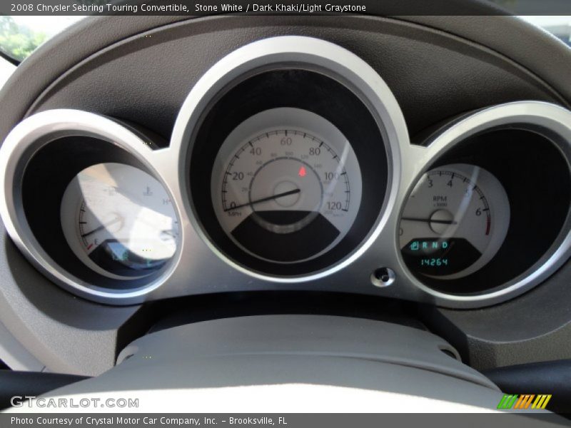 Stone White / Dark Khaki/Light Graystone 2008 Chrysler Sebring Touring Convertible