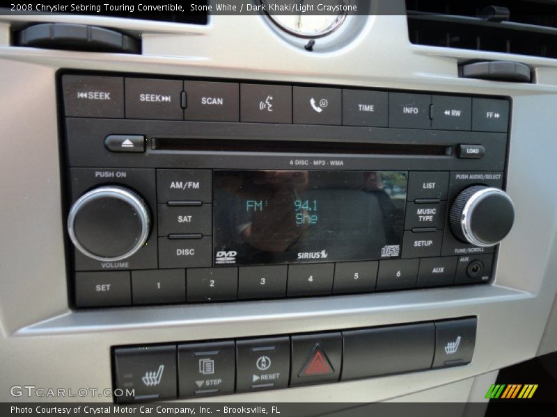 Controls of 2008 Sebring Touring Convertible