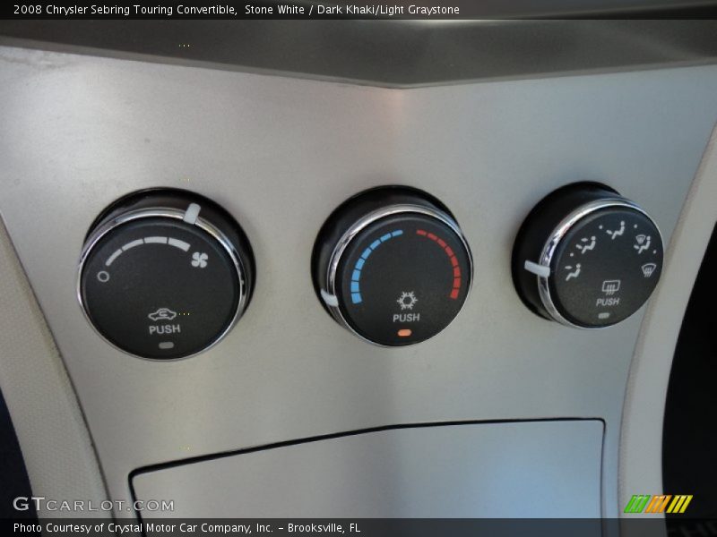 Controls of 2008 Sebring Touring Convertible