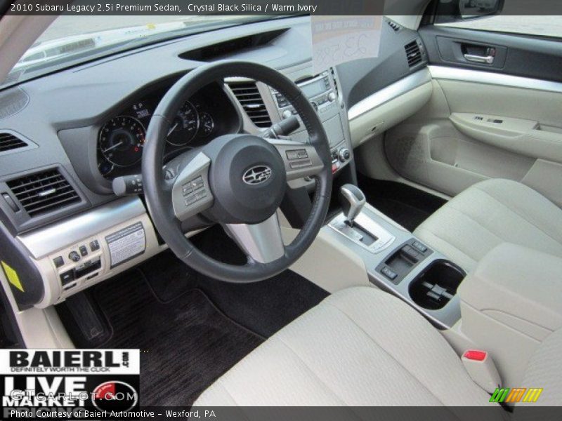 Crystal Black Silica / Warm Ivory 2010 Subaru Legacy 2.5i Premium Sedan