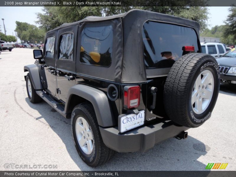 Black / Dark Khaki/Medium Khaki 2008 Jeep Wrangler Unlimited X