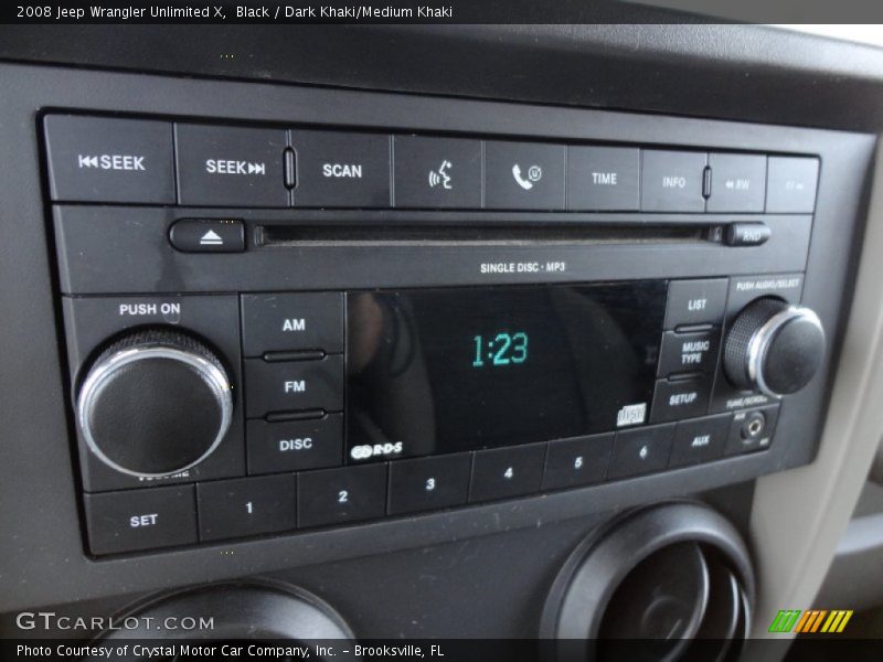 Controls of 2008 Wrangler Unlimited X