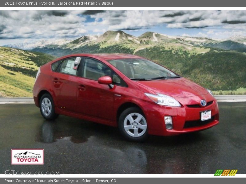 Barcelona Red Metallic / Bisque 2011 Toyota Prius Hybrid II