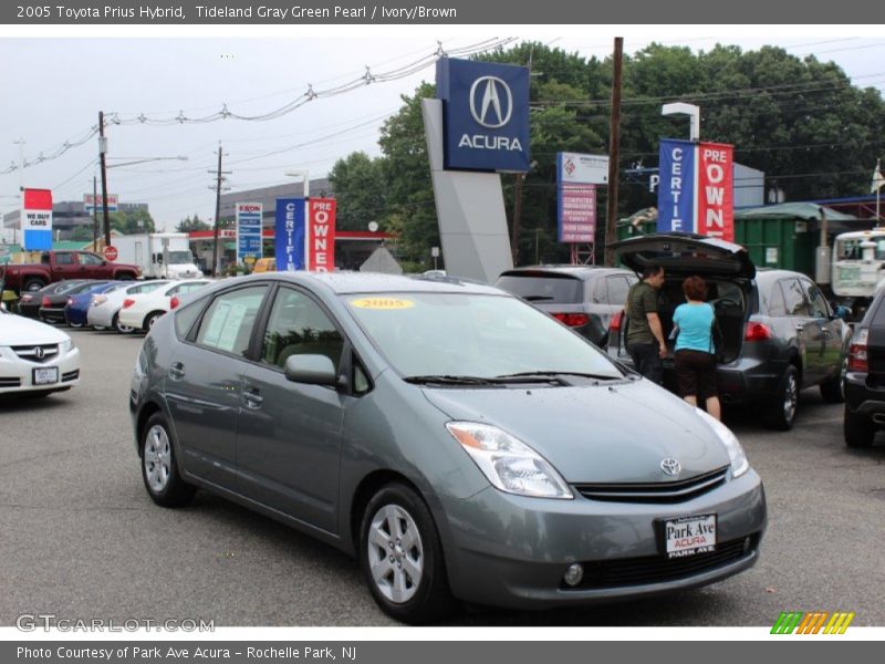 Tideland Gray Green Pearl / Ivory/Brown 2005 Toyota Prius Hybrid