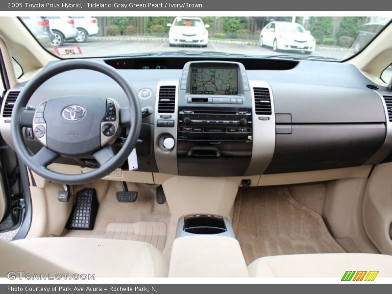 Tideland Gray Green Pearl / Ivory/Brown 2005 Toyota Prius Hybrid