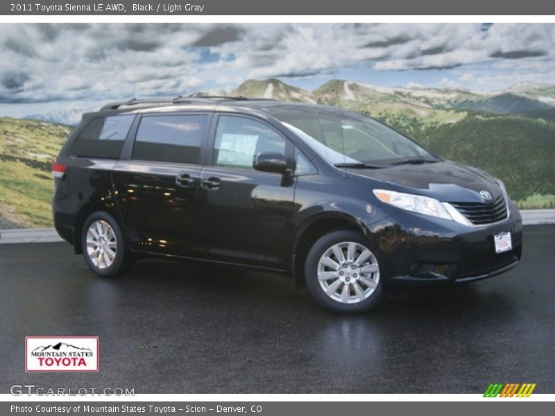 Black / Light Gray 2011 Toyota Sienna LE AWD