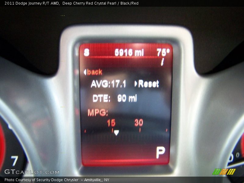 Deep Cherry Red Crystal Pearl / Black/Red 2011 Dodge Journey R/T AWD