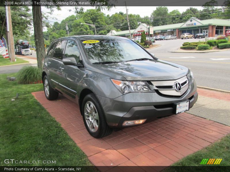 Sterling Gray Metallic / Taupe 2008 Acura MDX Technology