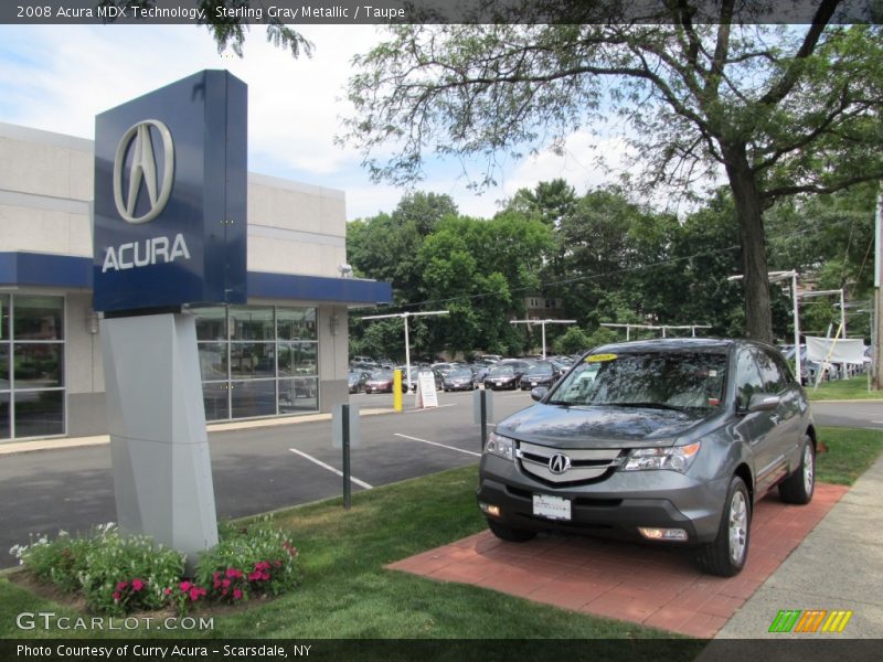 Sterling Gray Metallic / Taupe 2008 Acura MDX Technology