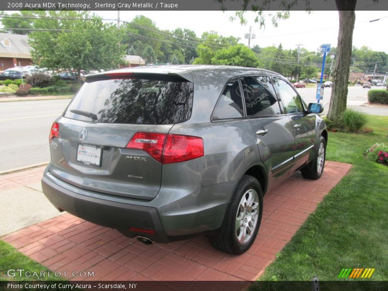 Sterling Gray Metallic / Taupe 2008 Acura MDX Technology