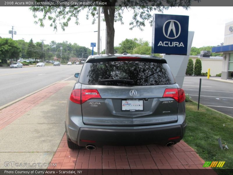 Sterling Gray Metallic / Taupe 2008 Acura MDX Technology