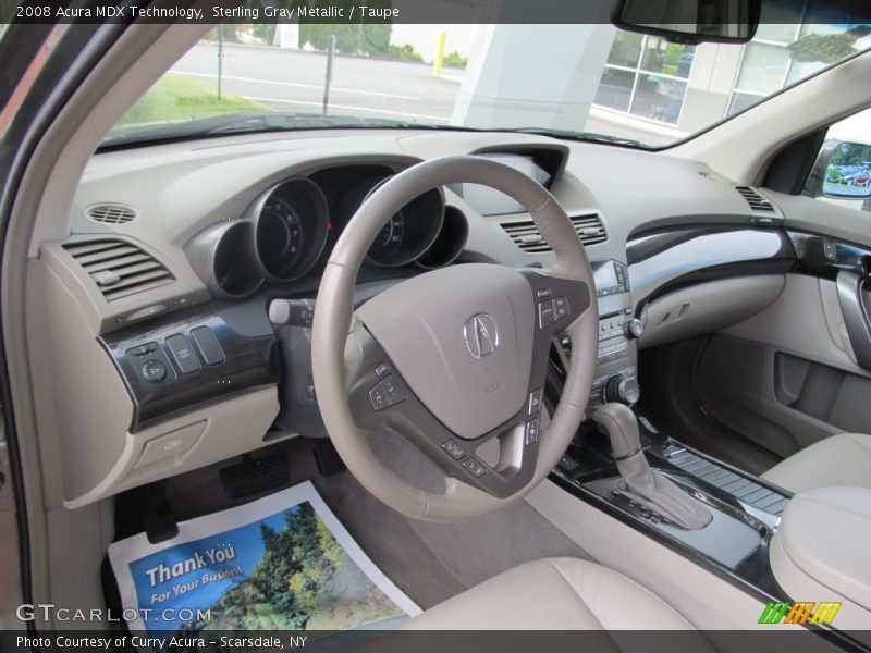 Sterling Gray Metallic / Taupe 2008 Acura MDX Technology
