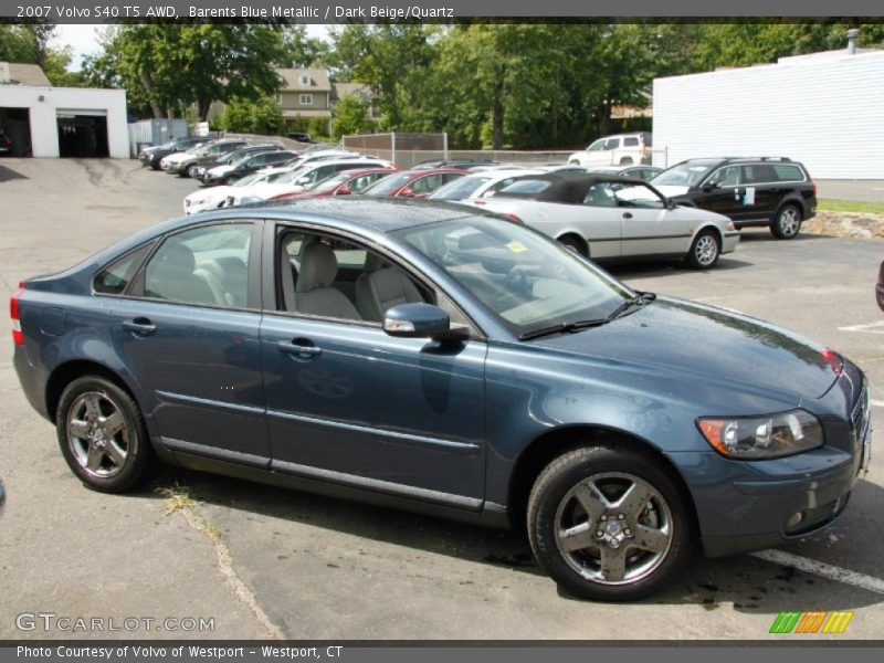 Barents Blue Metallic / Dark Beige/Quartz 2007 Volvo S40 T5 AWD