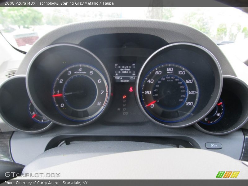 Sterling Gray Metallic / Taupe 2008 Acura MDX Technology