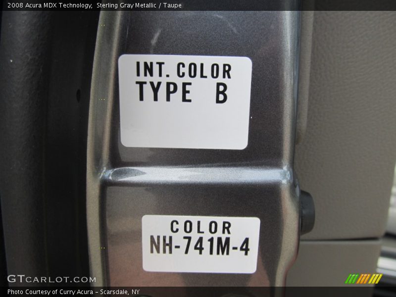 Sterling Gray Metallic / Taupe 2008 Acura MDX Technology