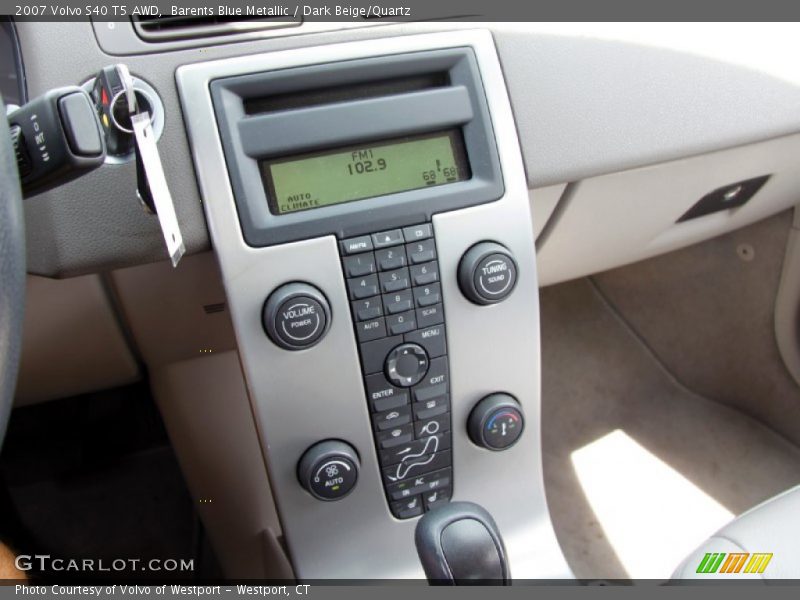 Barents Blue Metallic / Dark Beige/Quartz 2007 Volvo S40 T5 AWD
