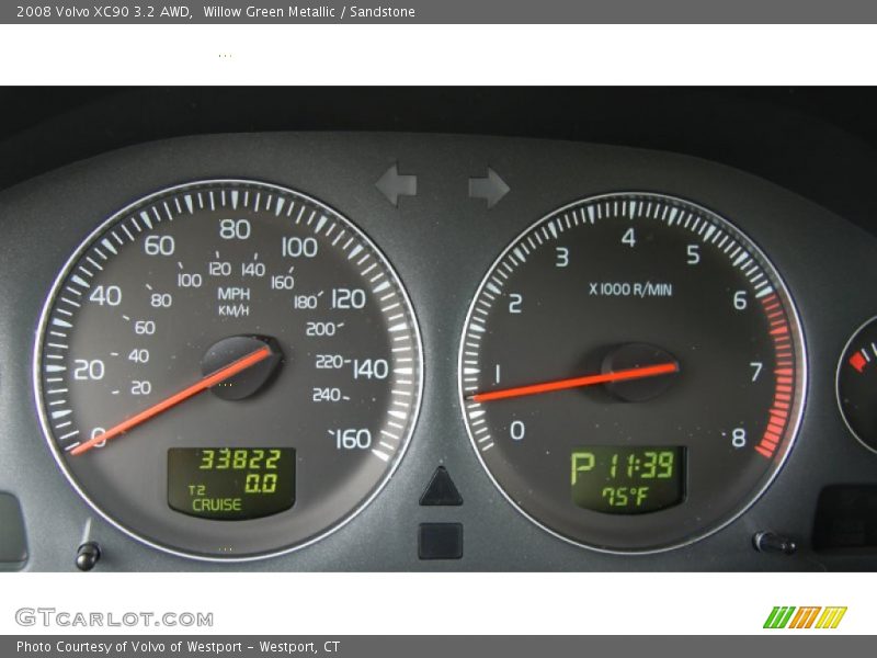 Willow Green Metallic / Sandstone 2008 Volvo XC90 3.2 AWD