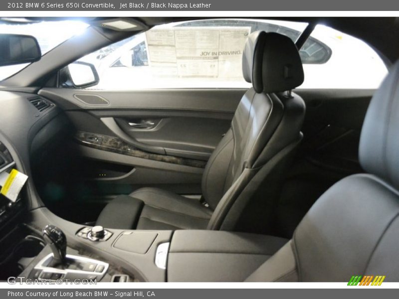 Jet Black / Black Nappa Leather 2012 BMW 6 Series 650i Convertible